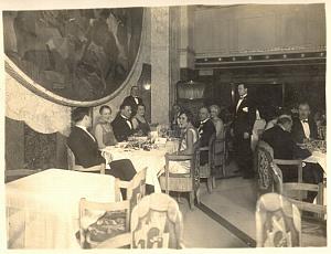 Paquebot Ile de France Captain Table old Photo 1930'