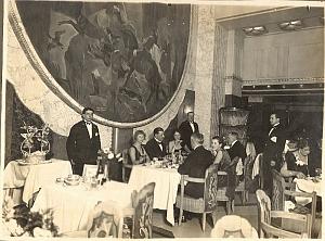 Paquebot Ile de France Captain Table old Photo 1930'