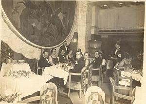 Paquebot Ile de France Captain Table old Photo 1930'