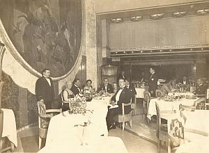 Paquebot Ile de France Captain Table old Photo 1930'