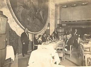 Paquebot Ile de France Captain Table old Photo 1930'