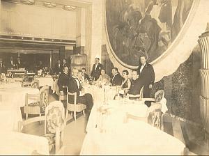 Paquebot Ile de France Captain Table old Photo 1930'