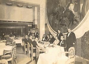 Paquebot Ile de France Captain Table old Photo 1930'