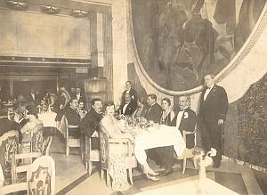 Paquebot Ile de France Captain Table old Photo 1930'