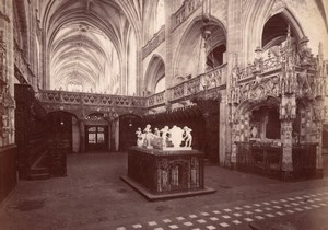 Royal Monastery Brou Church Jubé Bourg-en-Bresse France Neurdein Photo 1880'