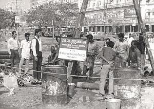 India Calcutta Subway construction old Photo 1971