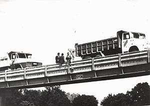 Rennes new bridge Toboggan Chalandon old Photo 1970
