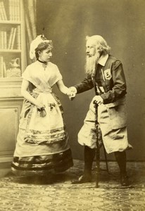 Italy Roma Actors couple Theatre old CC Photo 1870'