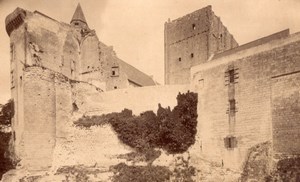 France Loches Castle Louis XI Tower old Neurdein Cabinet Card Photo CC 1890