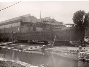 Paris WWI WW1 Military Boat Building old Photo 1916