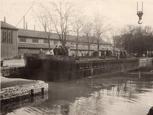 Paris WWI WW1 Military Boat Building old Photo 1916