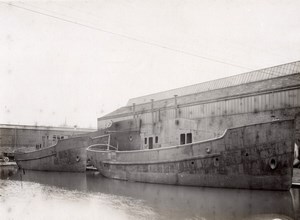 Paris WWI WW1 Military Boat Building old Photo 1916