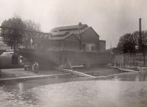 Paris WWI WW1 Military Boat Building old Photo 1916