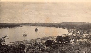 Borneo Island Samarinda Mahakam River old Photo 1920'