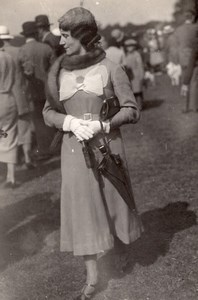 Auteuil Horse Race-Course Top Fashion Lady Photo 1920'