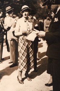 Auteuil Horse Race-Course Women Fashion Elegant Lady Photo 1920