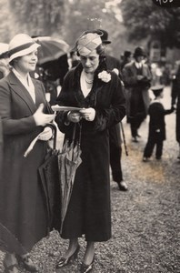 Auteuil Horse Race-Course Top Fashion Lady Photo 1920'