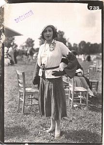 Auteuil Horse Race Courses Top Fashion Lady Photo 1920'