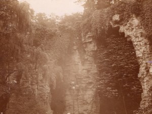 Paris Buttes Chaumont Grotte old snapshot Photo 1899