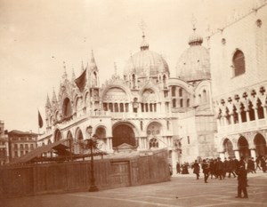 Italy Venezia San Marco Place old snapshot Photo 1899