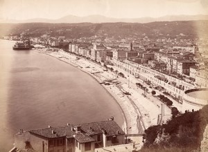 Nice Casino Beach Fishermen Nets old Giletta Photo 1895