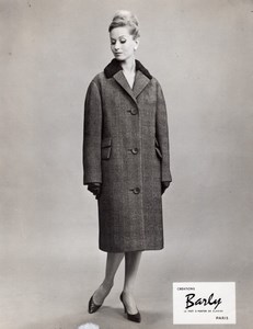 French Woman Fashion Model Barly old Photo 1960