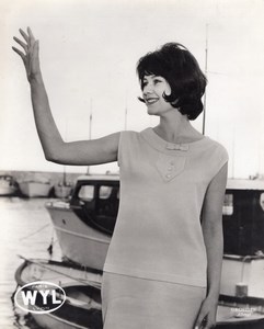 French Woman Fashion Model Wyl Paris old Photo 1960