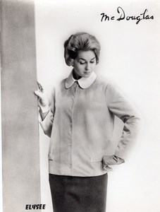 French Woman Fashion Model Mc Douglas old Photo 1960