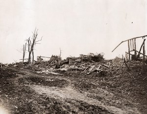 Martinpuich main street British Troops WWI Photo 1917'