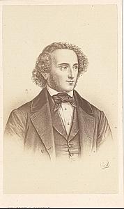 Mendelssohn German Composer Music old CDV Photo 1870'