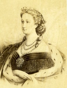 Imperatrice Eugenie France old Neurdein CDV Photo 1860'
