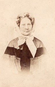 Old Lady Personality Royalty Belgium old CDV Photo 1865