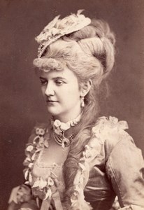 Countess Anna Walkenstein Wien Old Atelier Adele Cabinet Card Photo CC 1869