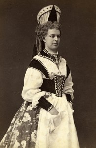 Countess A Huniady Costume Wien Old Atelier Adele Cabinet Card Photo CC 1869