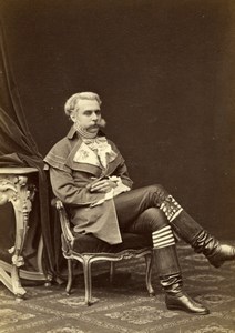 Baron de Bourgoing Costume Wien Old Atelier Adele Cabinet Card Photo CC 1869