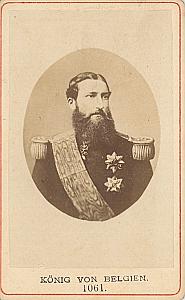 Belgium Royalty King Leopold II° old CDV Photo 1865'