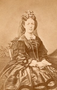 Sweden Royalty Queen Sofia of Nassau old CDV Photo 1865