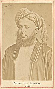 Zanzibar Royalty Sultan Bargash bin Said CDV Photo 1865
