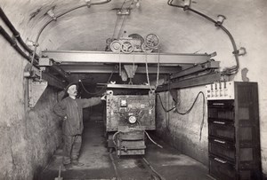 Coal Mine Worker Eletricity Lens France old Photo 1920