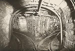 Coal Mine Tunnel Railway Lens France old Photo 1920