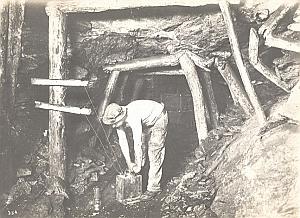 Coal Mine Worker Dynamite Lens France old Photo 1920