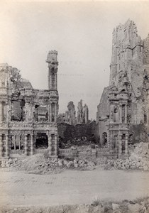 France Arras City Hall Destruction WWI old Photo 1918'