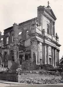 France Arras Cathedral Destruction WWI old Photo 1918'