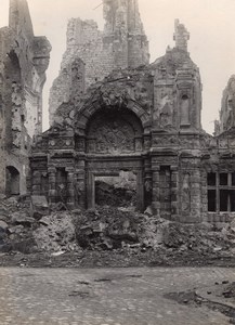 France Arras City Hall Destruction WWI old Photo 1918'