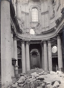 France Arras Cathedral Destruction WWI old Photo 1918'