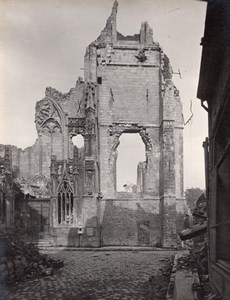 Arras Church St Jean Destruction WWI old Photo 1918'