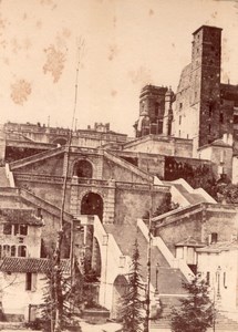 Limoges Large Stairs Church France old Photo 1890'