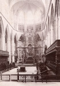 Toulouse Saint Etienne Church France old Photo 1890'