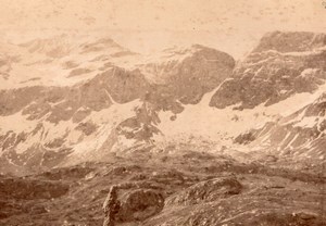 Pyrenees hauteur de Gedre France old Photo 1890'