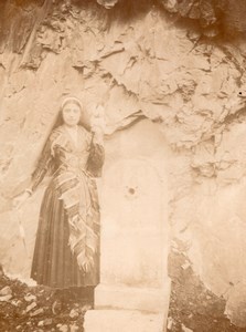 Pyrenees Traditional wool spinner France old Photo 1890